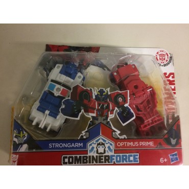 TRANSFORMERS 2 x ACTION FIGURES SET  confezione danneggiata PRIME STRONG ( OPTIMUS PRIME - STRONG ARM  )  Hasbro C0629