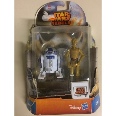 confezione danneggiata R2-D2 / C-3PO  2 action figures pack STAR WARS REBELS A8657