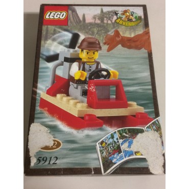 LEGO ADVENTURERS 5912 damaged box MIKE'S SWAMP BOAT WITH PTERODONT