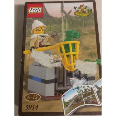 LEGO ADVENTURERS 5914 damaged box SAM SINISTER AND THE BABY T REX