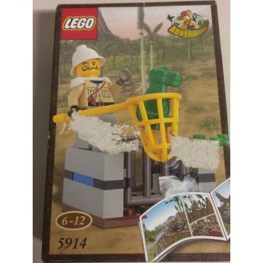 LEGO ADVENTURERS 5914 scatola danneggiata SAM SINISTER AND THE BABY T REX