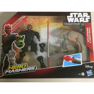 STAR WARS  MASHERS SITH SPEEDER & DARTH MAUL  ACTION FIGURE 6" 15 cm HASBRO B3832