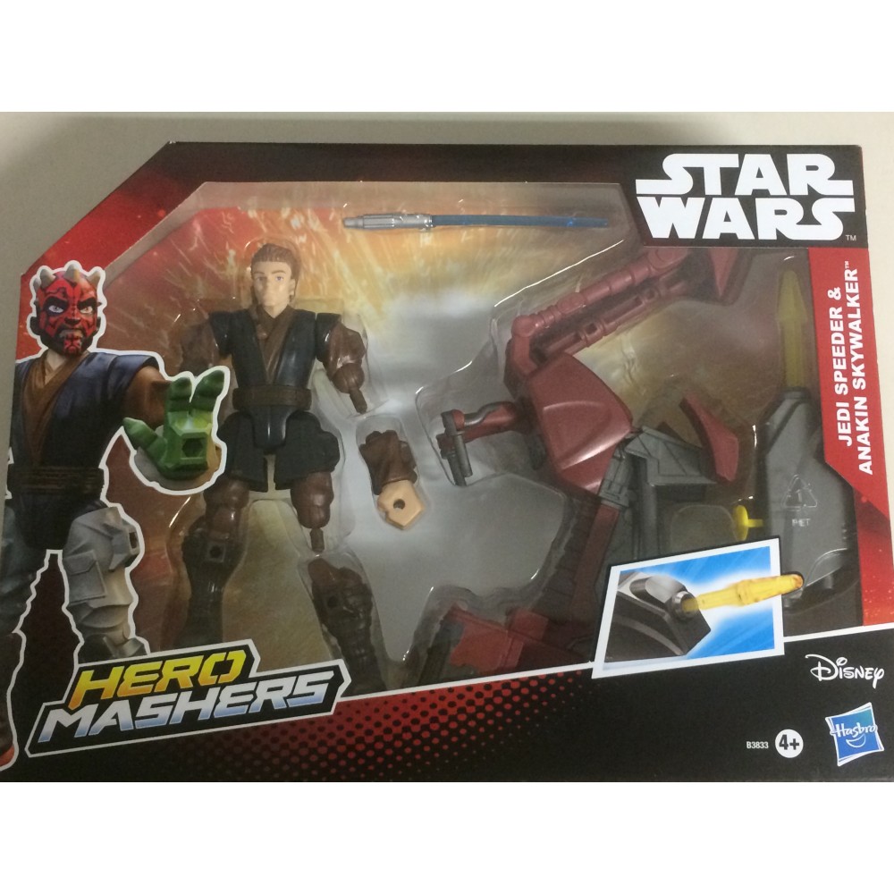 MARVEL STAR WARS  MASHERS SITH SPEEDER & DARTH MAUL  ACTION FIGURE 6" 15 cm HASBRO B3832