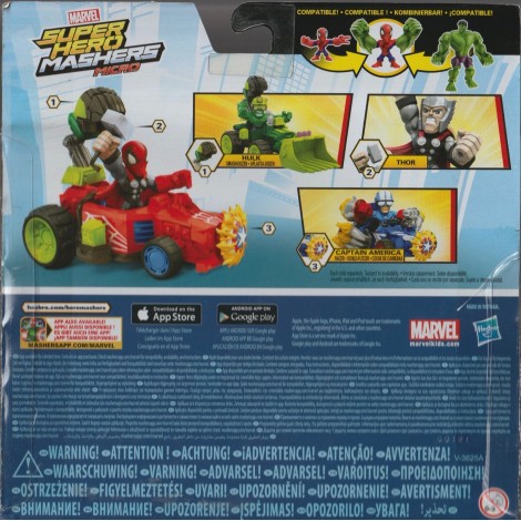 MARVEL SUPER HERO MASHERS MICRO SPIDER MAN - SPIDER MOBIL   figure + vehicle  pack B6684