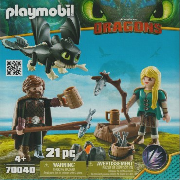 PLAYMOBIL DRAGONS 70040 HICCUP E ASTRID CON BABY DRAGON