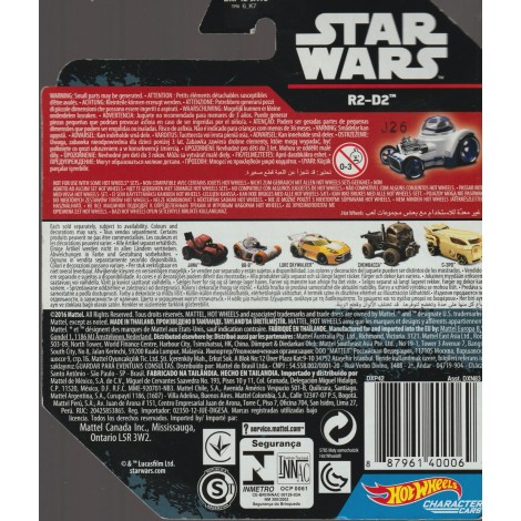 HOT WHEELS - STAR WARS  CHARACTER CAR JAWA single vehicle package DJL64- JA10