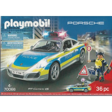 PLAYMOBIL POLICE  scatola danneggiata 70066 PORSCHE 911 CARRERA 4S