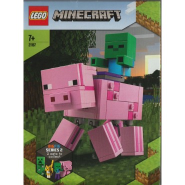 LEGO MINECRAFT 21157 scatola danneggiata MAXI FIGURE SERIE 2 MAIALE E BABY ZOMBIE