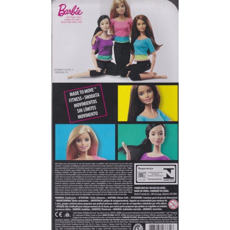 BARBIE MADE TO MOVE PINK  TOP mattel DHL 82