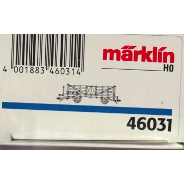 MARKLIN 4698  SBB CFF VAGONE MERCI COPERTO CON GARITTA PER FRENATORE   scala H0 usato con scatola originale