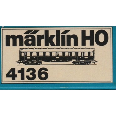 MARKLIN H0 4136 EXPRESS COACH 3 CLASS used with original box
