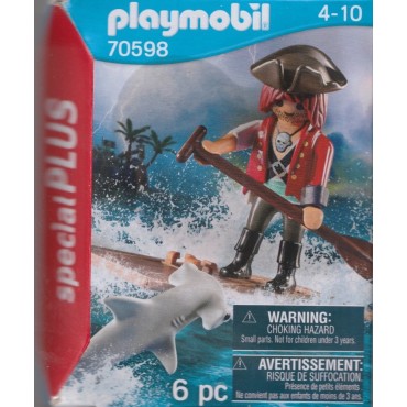 PLAYMOBIL SPECIAL PLUS 70598 PIRATE WITH  HAMMERHEAD SHARK