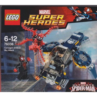 LEGO MARVEL SUPER HEROES SPIDER MAN  76036 CARNAGE E L'ATTACCO AEREO SHIELD