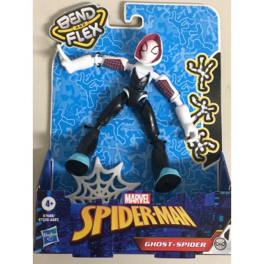 MARVEL SPIDER MAN BEND AND FLEX  GHOST SPIDER 15 cm ACTION FIGURE E7688 Hasbro