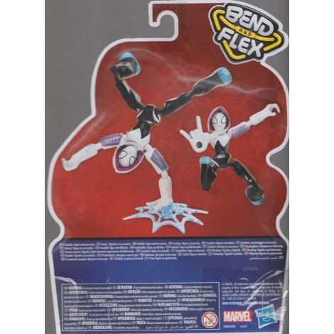 MARVEL SPIDER MAN BEND AND FLEX  GHOST SPIDER 15 cm ACTION FIGURE E7688 Hasbro