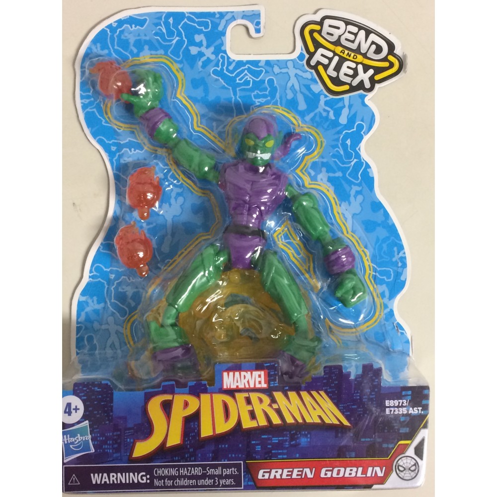 MARVEL SPIDER MAN BEND AND FLEX  GREEN GOBLIN 15 cm ACTION FIGURE E8973