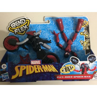 MARVEL AVENGERS  BEND AND FLEX  2 IN 1 FLEX RIDER SPIDER MAN 15 cm ACTION FIGURE F0236 4  Hasbro