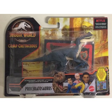 JURASSIC WOLRD ACTION FIGURE  PROCERATOSAURUS  DINOSAUR ATTACK PACK HBX 30 Camp Creataceous