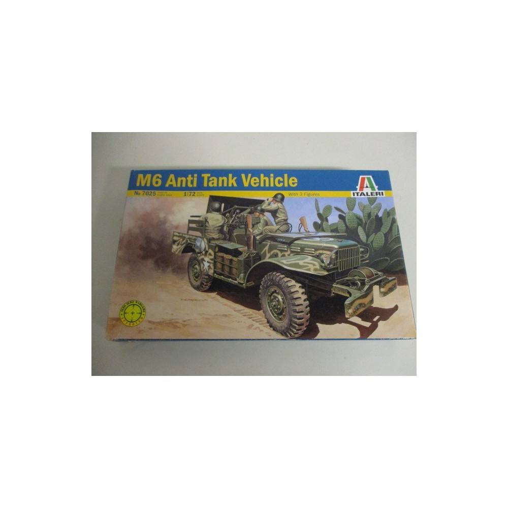 modellino in plastica da assemblare ITALERI 7025 M6 ANTI TANK VEHICLE scala 1: 72 nuovo in scatola aperta