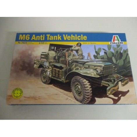 modellino in plastica da assemblare ITALERI 7025 M6 ANTI TANK VEHICLE scala 1: 72 nuovo in scatola aperta