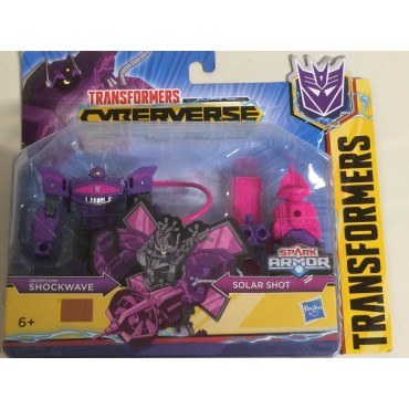 TRANSFORMERS 4" ACTION FIGURE SHOCKWAVE - SOLAR SHOT spark Armor Hasbro E4300