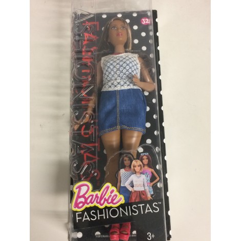 BARBIE FASHIONISTAS 51 POLKA DOT CURVY Mattel  DVX73