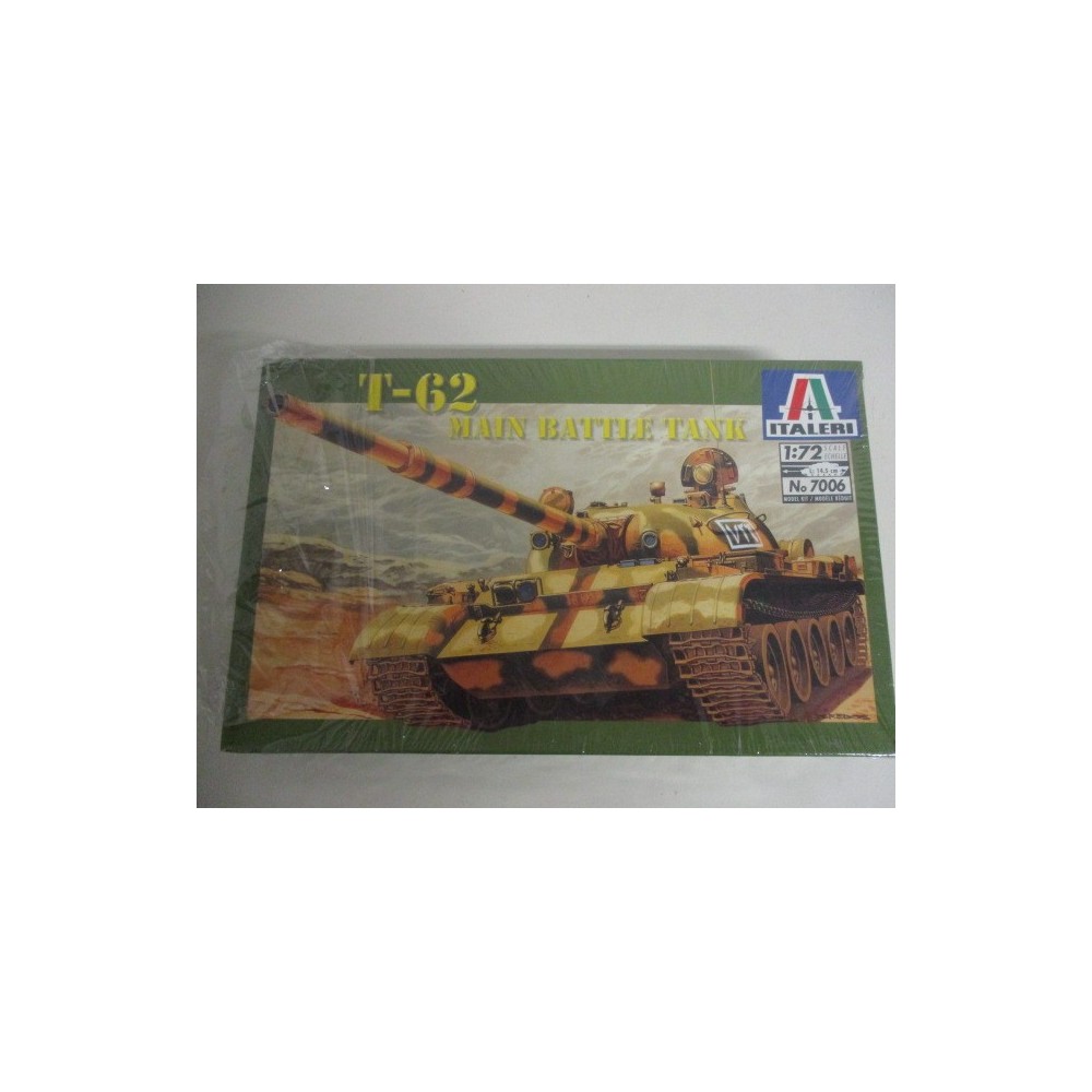 modellino in plastica da assemblare ITALERI 7006 T-62 MAIN BATTLE TANK  scala 1: 72 nuovo in scatola aperta