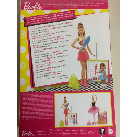 BARBIE  TENNIS COACH 12" doll Mattel DVG 15