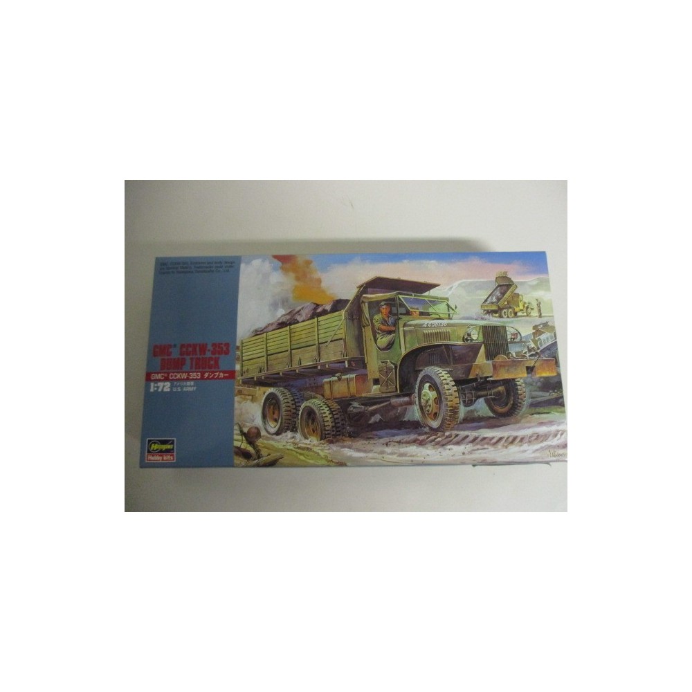 modellino in plastica da assemblare IASEGAWA  MT22:500  GMC CCKW 353 DUMP TRUCK   scala 1: 72 nuovo in scatola aperta