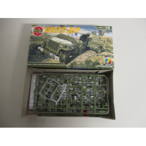 modellino in plastica da assemblare AIRFIX 01322 WILLY'S JEEP  scala 1: 72 nuovo in scatola aperta