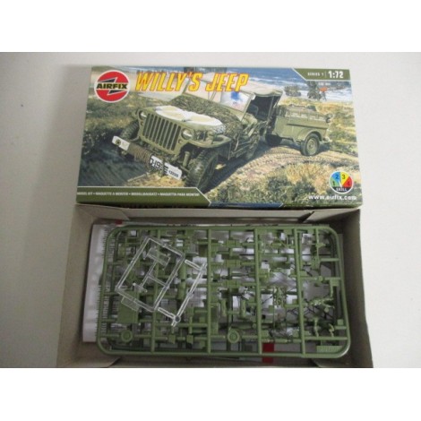 plastic model kit scale 1 : 72 AIRFIX 01322 WILLY'S JEEP new in open box