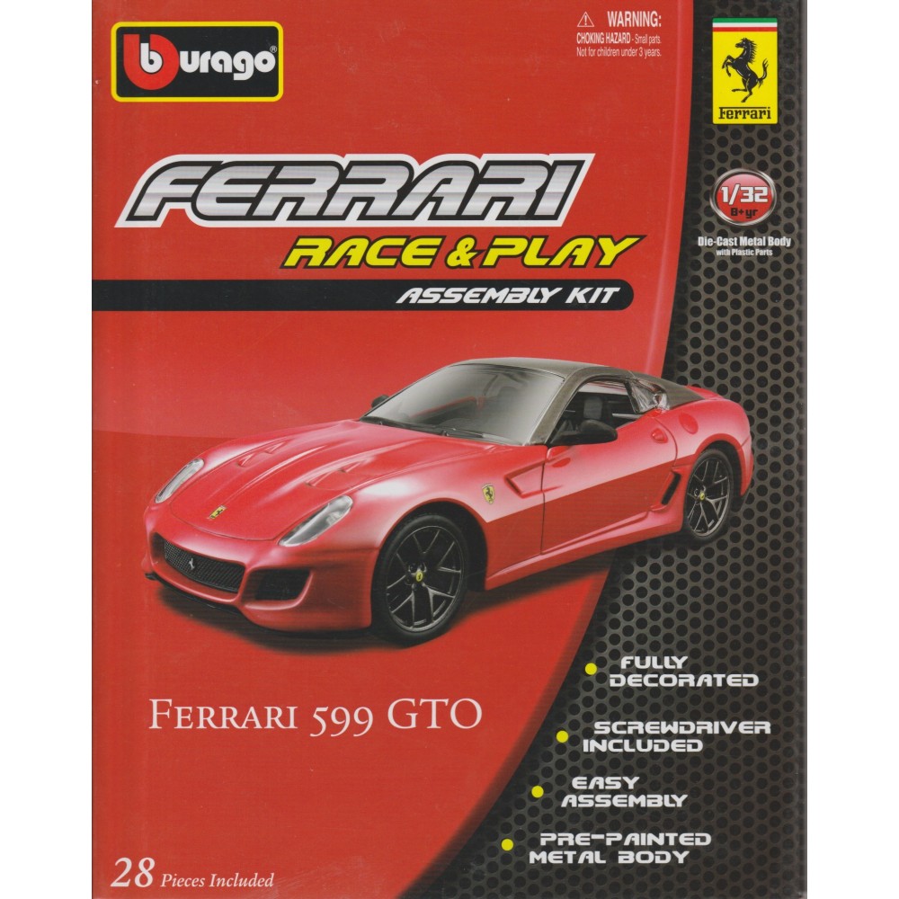 BBURAGO FERRARI SCUDERIA SPIDER 16 M  scale 1/32 die cast metal model kit race & play assembly kit