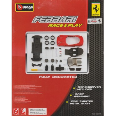 BBURAGO FERRARI SCUDERIA SPIDER 16 M  scale 1/32 die cast metal model kit race & play assembly kit