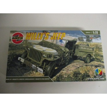 modellino in plastica da assemblare AIRFIX 01322 WILLY'S JEEP  scala 1: 72 nuovo in scatola aperta