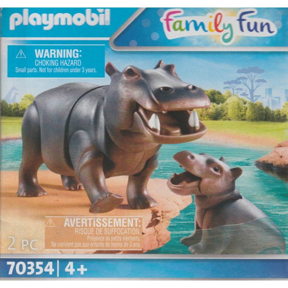 PLAYMOBIL FAMILY FUN 70354 IPPOPOTAMO CON CUCCIOLO