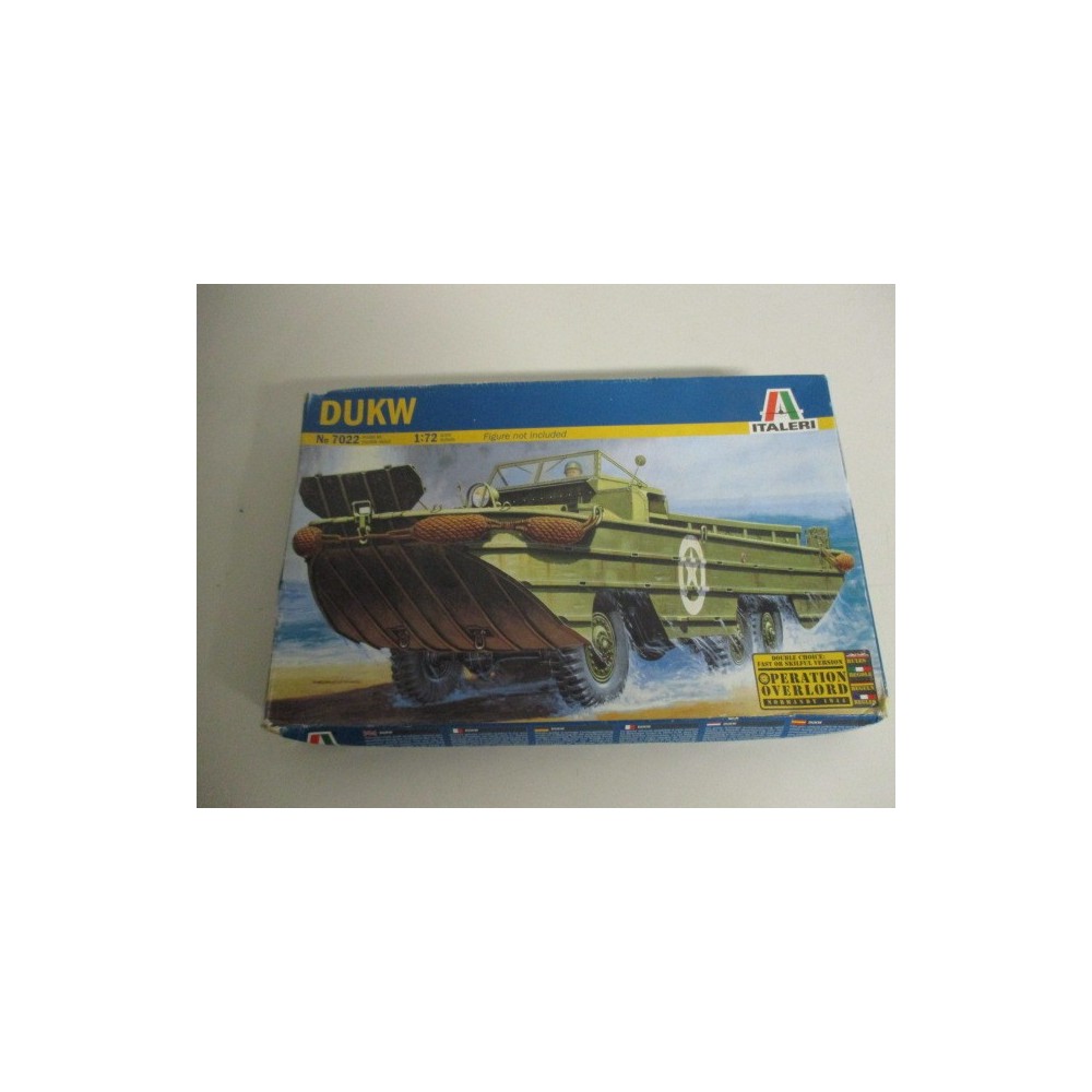 modellino in plastica da assemblare ITALERI 7022 DUKW  scala 1: 72 nuovo in scatola danneggiata ed aperta