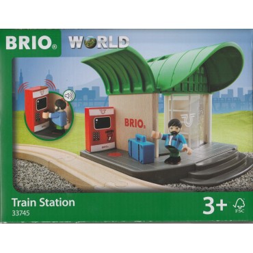 BRIO 33745 TRAIN STATION  WOODEN RAILWAY TRACK SYSTEM
