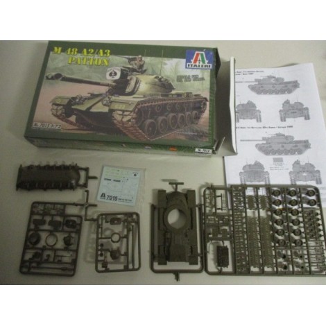 modellino in plastica da assemblare ITALERI 7015 M48 A2/A3 PATTON scala 1: 72 nuovo in scatola danneggiata ed aperta