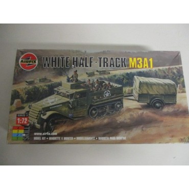 modellino in plastica da assemblare AIRFIX WHITE HALF TRACK M3A1 scala 1: 72 nuovo in scatola danneggiata ed aperta