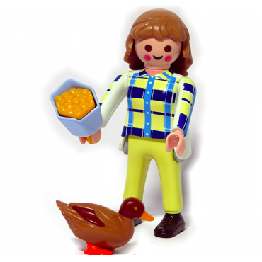 PLAYMOBIL FI?URES 70149 SERIE 20 12 FARMER FEEDING DUCK