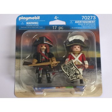 PLAYMOBIL DUOPACK 70273 PIRATA E SOLDATO DELLA MARINA REALE