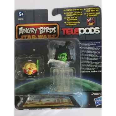 STAR WARS ANGRY BIRDS TELEPODS LUKE JEDI - EMPEROR PALPATINE 2 FIGURES  SET  Hasbro A6058