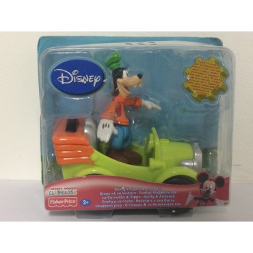 GOOFY'S FIGURE & CAR PACK 3.5" - 8 cm  MICKEY MOUSE CLUBHOUSE   Fisher price T3220