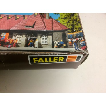 FALLER H0 116 scatola aperta e danneggiata SCHWARZBURG STATION plastic model kit