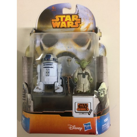 STAR WARS 3.75" - 9 cm ACTION FIGURE R2 D2 - YODA double pack Hasbro b0130 MS 16