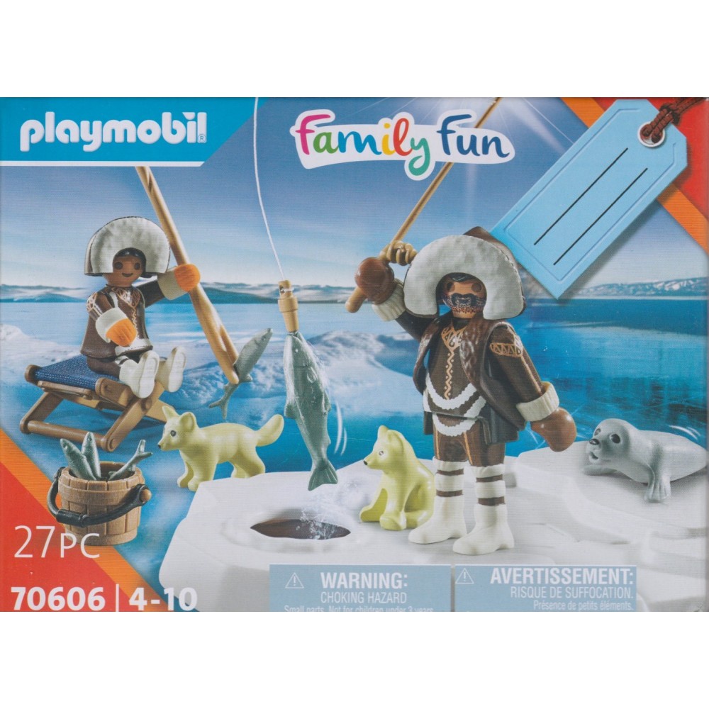 PLAYMOBIL FAMILY FUN 70606 ESKIMO ICE FISHING SET