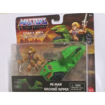 MASTERS OF THE UNIVERSE eternia Minis  HE MAN & GROUND RIPPER 2" - 5  cm ACTION FIGURE Mattel GXP37