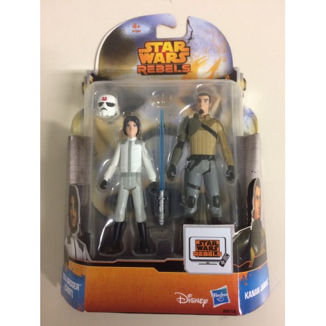 STAR WARS 3.75" - 9 cm ACTION FIGURE EZRA BRIDGER ( CADET ) - KANAN JARRUS  double pack Hasbro  MS 18