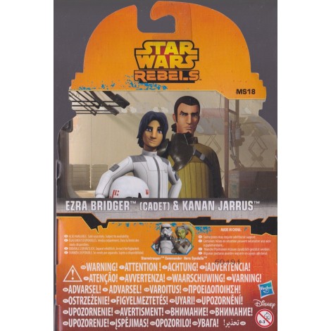 STAR WARS 3.75" - 9 cm ACTION FIGURE EZRA BRIDGER ( CADET ) - KANAN JARRUS  double pack Hasbro  MS 18