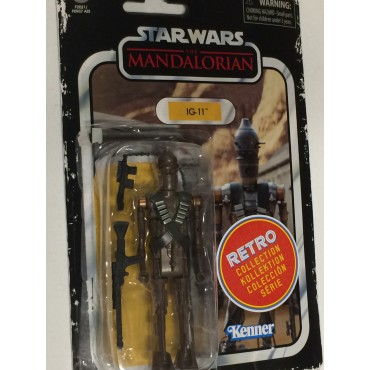 IG- 11   ACTION FIGURE  3.75" - 9 CM damaged and opened  packageSTAR WARS KENNER RETRO COLLECTION HASBRO F2021